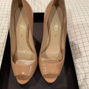 Prada patent leather, nude, size 37.5/ 7.